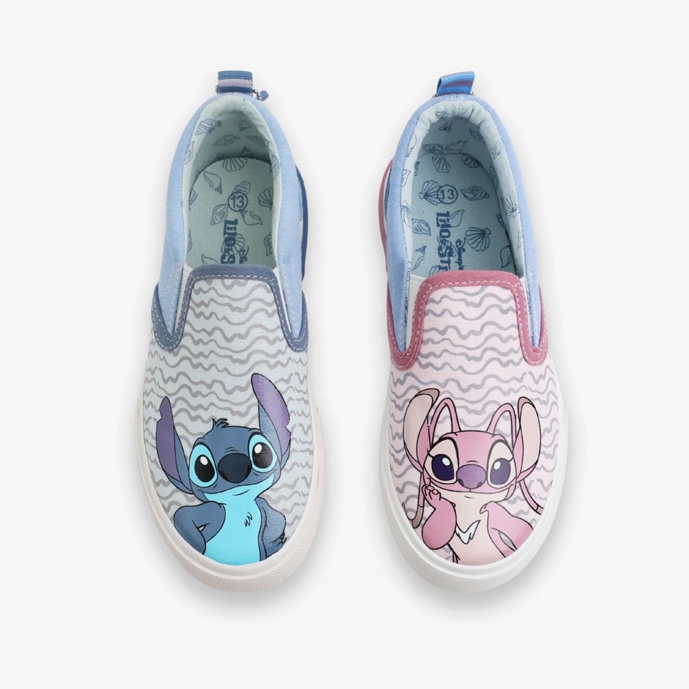 Disney Stitch and Angel Girls Slip Ons